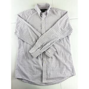 Lauren Ralph Lauren Slim Fit Dress Shirt Size 16 34/35 Non Iron Plaid Purple